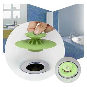 Kit 3 Unid Protetor De Ralo Capa De Pia Cozinha Silicone Cor:Verde