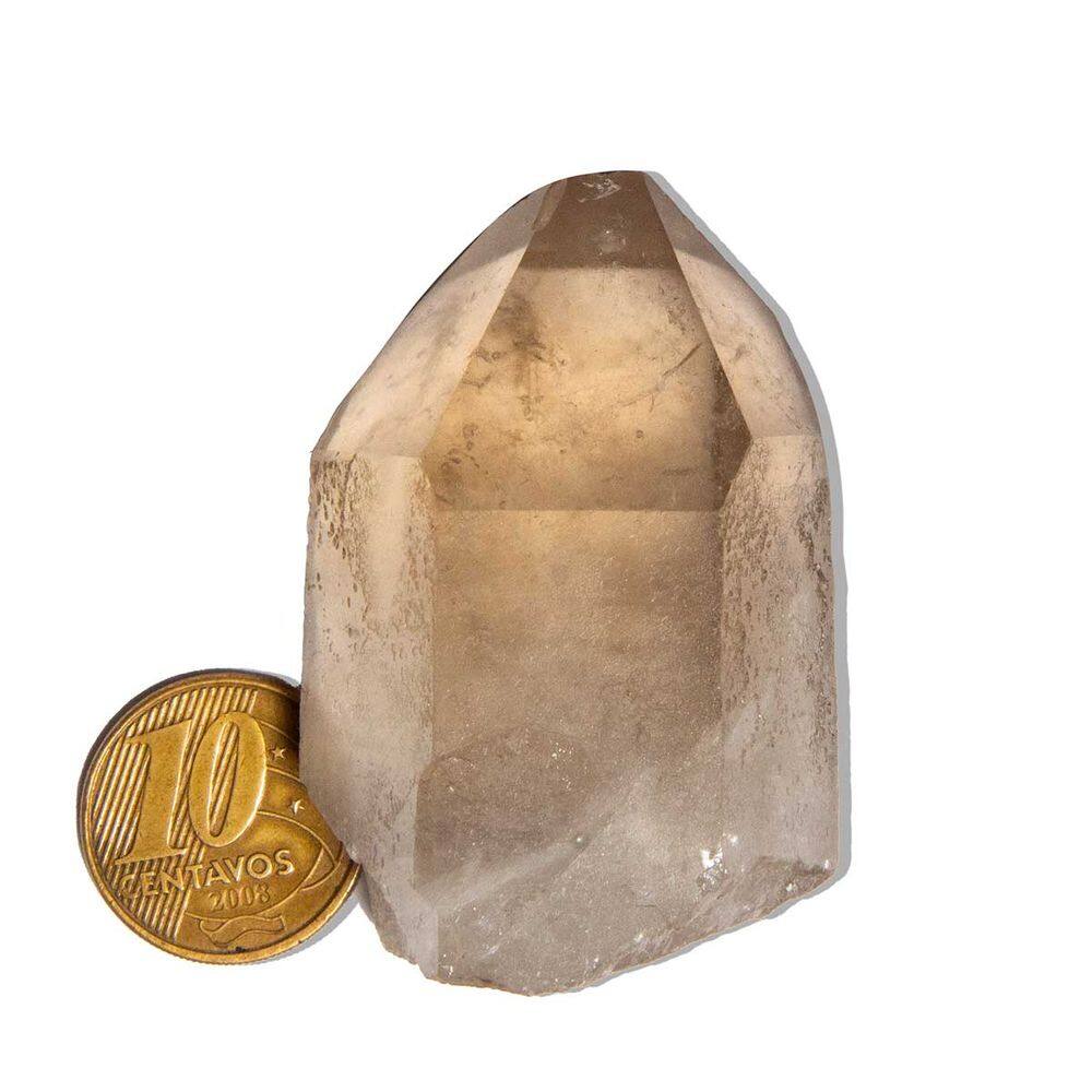 01 Ponta Quartzo Toque Fumê Bruto 50 a 100g 4 a 6cm Tipo B
