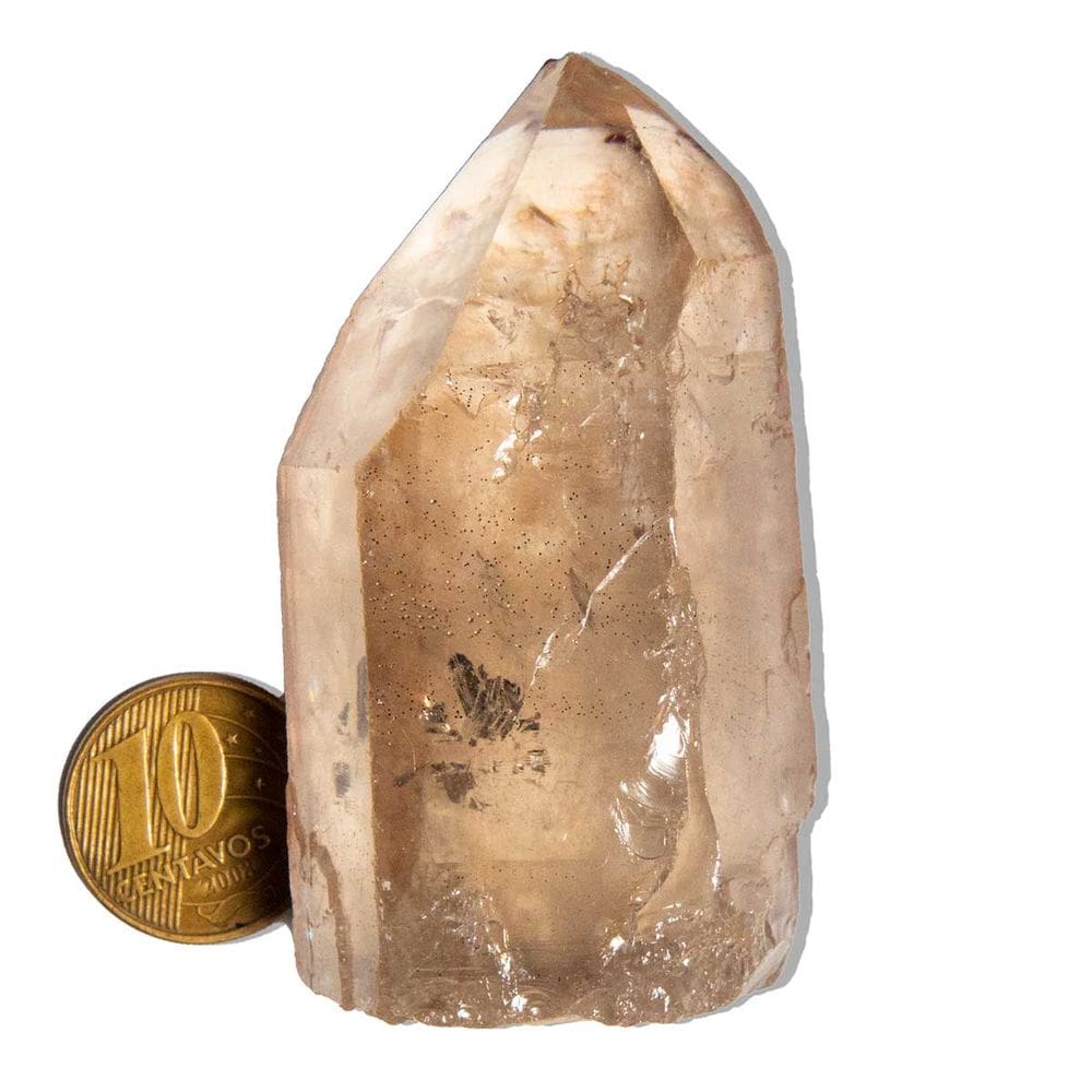 01 Ponta Quartzo Toque Fumê Bruto 100 a 150g 7 a 10cm Tipo B