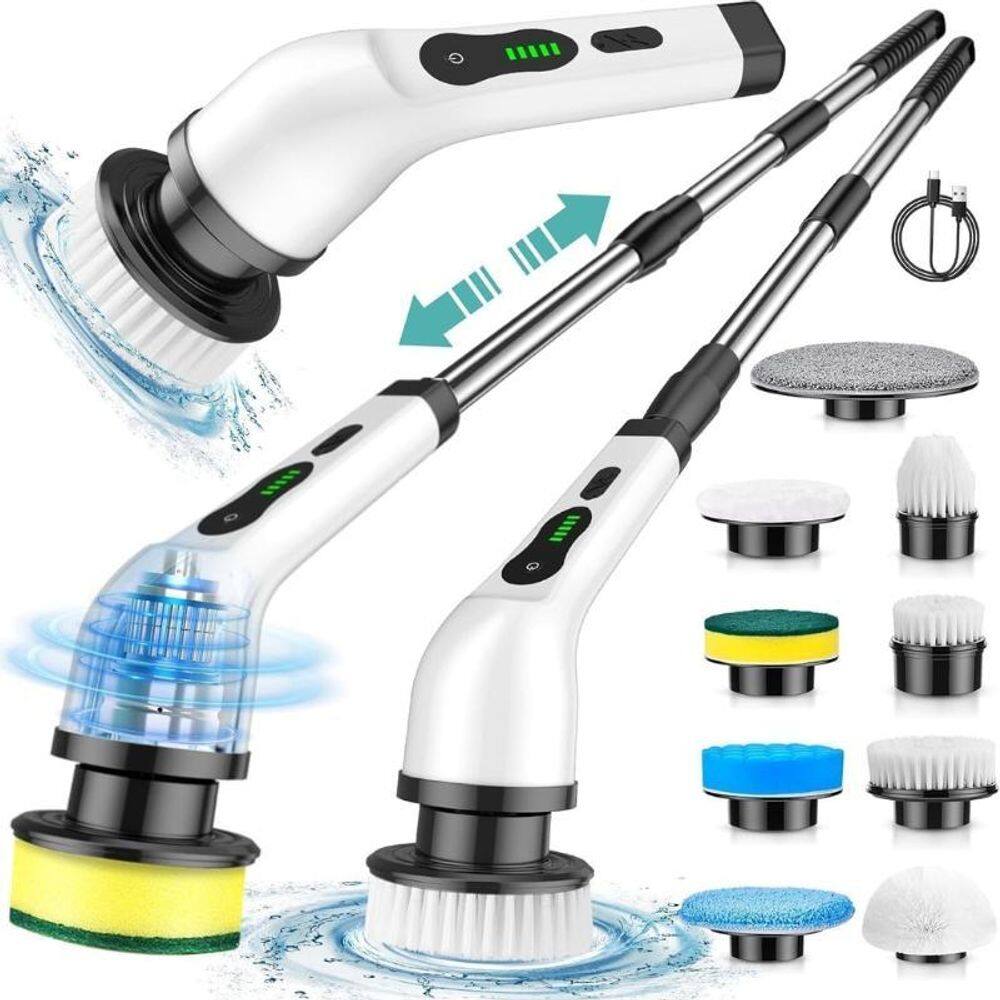 Esfregão Elétrico Sem Fio Escova Limpeza Pesada Multiuso 360