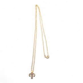 Colar Aries Signo do Zodíaco Pingente Dourado 30 cm