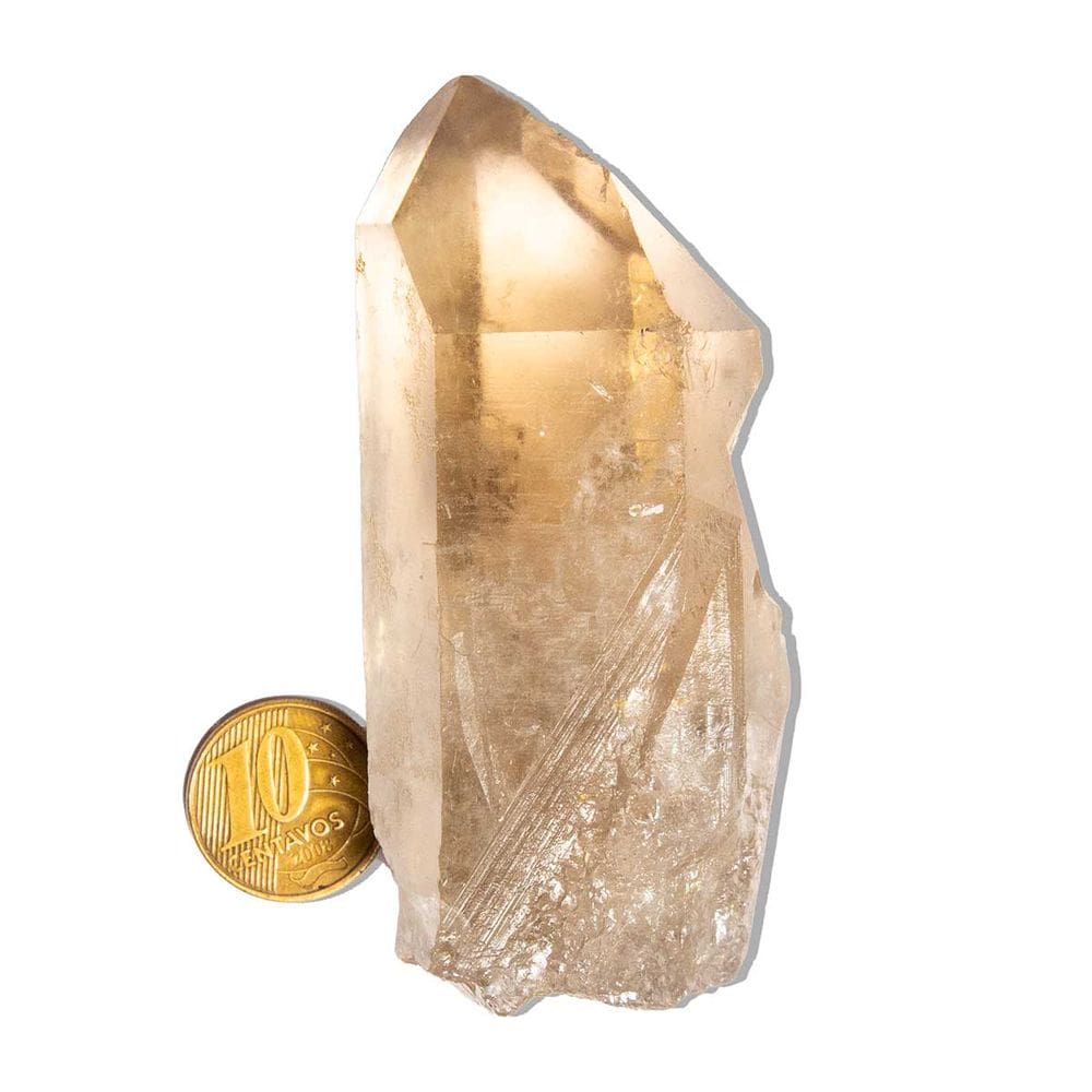 01 Ponta Quartzo Toque Fumê Bruto 150 a 200g 8 a 12cm Tipo B