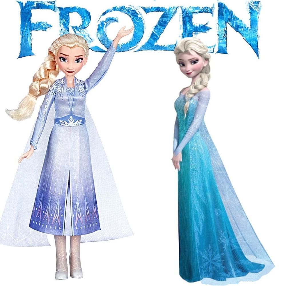 Boneca Princesa Elsa Frozen Menina Infantil Brinquedo Sua
