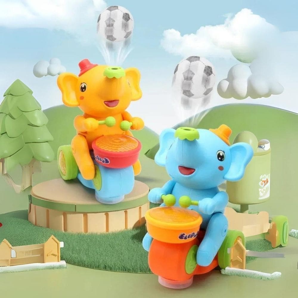 Brinquedo Educativo Elefante Musical Que Sopra Bolinhas No