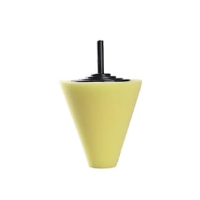 Cone De Espuma Amarelo Médio Para Polimento De Corte