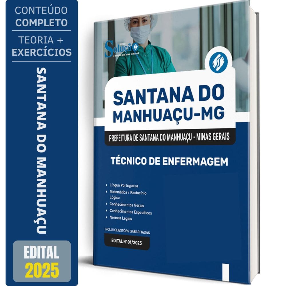 Apostila Prefeitura Santana Do Manhuaçu Mg 2025 Técnico