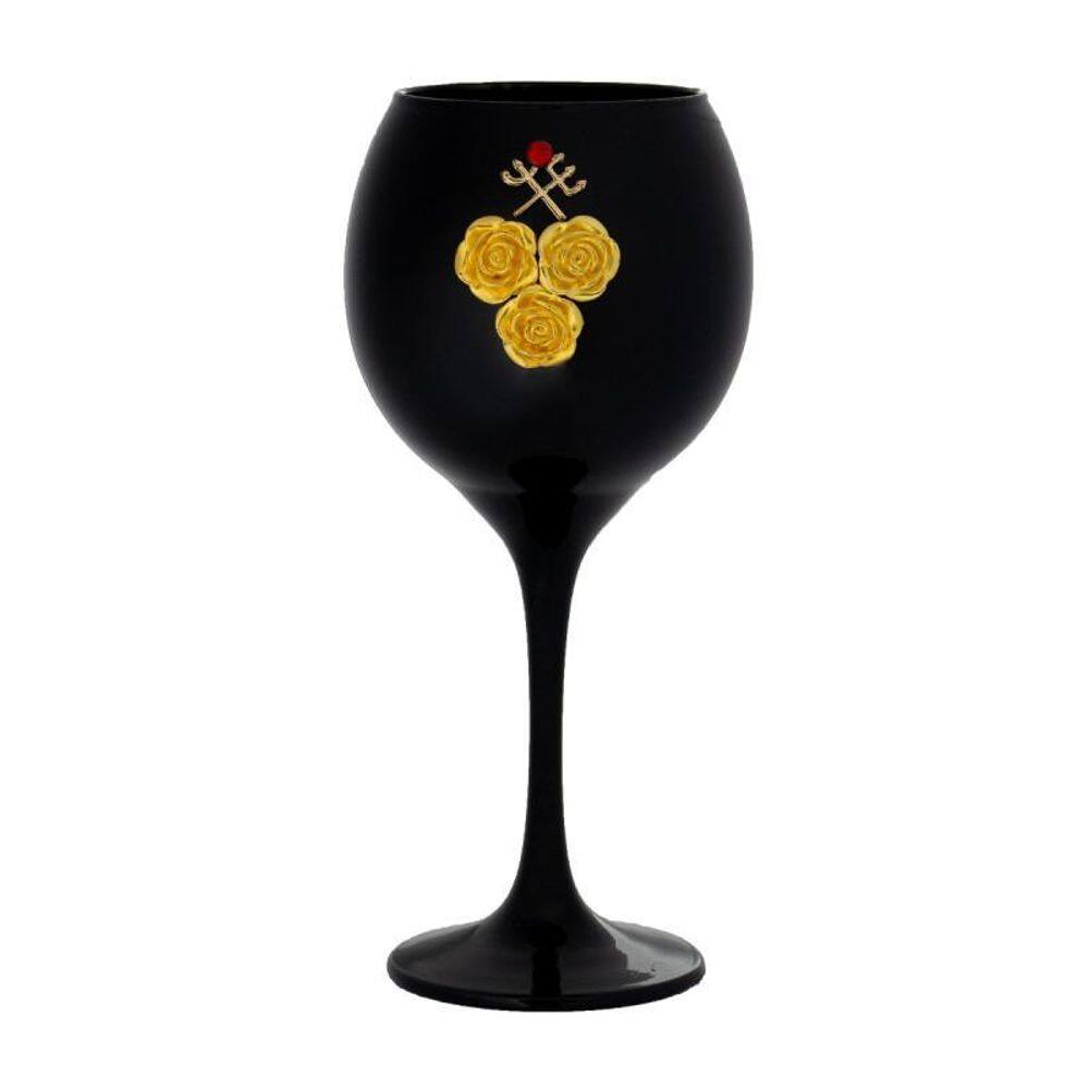 Taça Preta Pomba Gira 3 Rosas Trid Cruz 400 Ml 20Cm Celebra