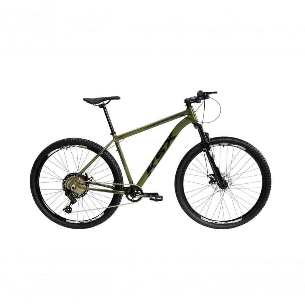 Bicicleta Aro 29 Ksx Sd7 12v Garfo Com Trava K7 11/50 Freios Hidráulicos Kit 1x12 - Verde Militar Tam. 15