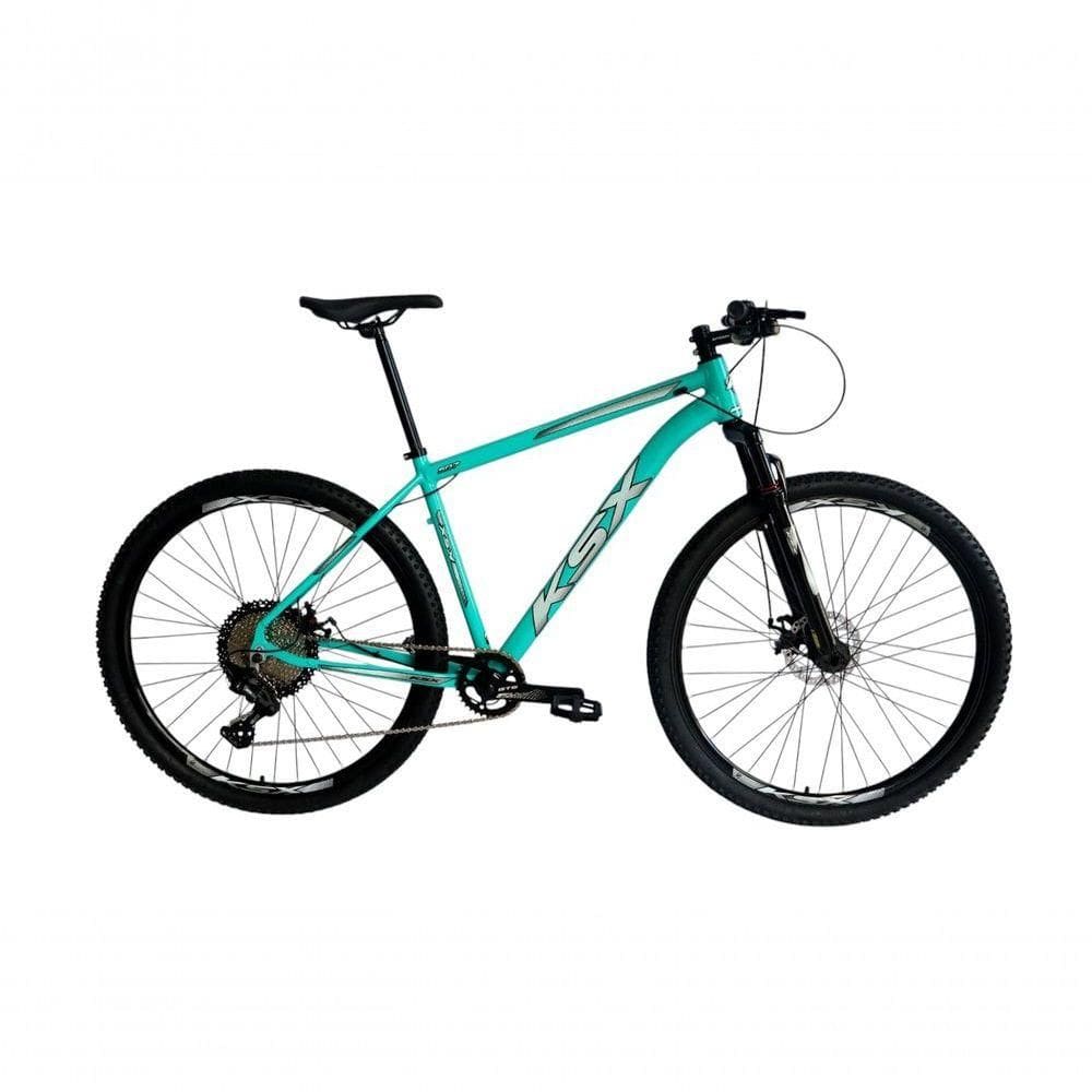 Bicicleta Aro 29 Ksx Sd7 12v Garfo Com Trava K7 11/50 Freios Hidráulicos Kit 1x12 - Verde Tiffany Tam. 21