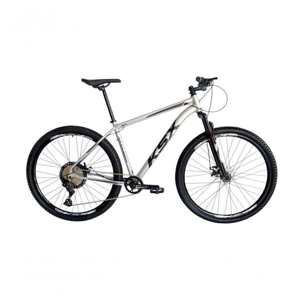 Bicicleta Aro 29 Ksx Sd7 12v Garfo Com Trava K7 11/50 Freios Hidráulicos Kit 1x12 - Prata/preto Tam. 17