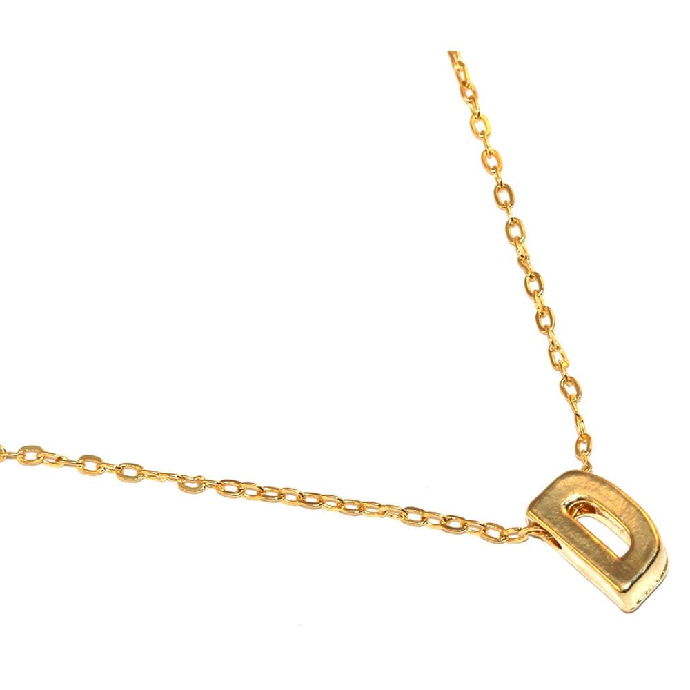 Colar Cordão Minha Inicial D Lembrancinha Folheado Ouro 18k