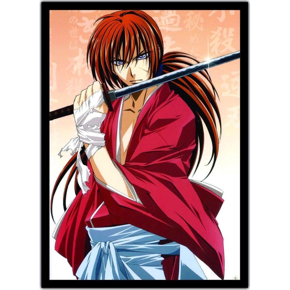 Quadro Anime Samuray X Desenho Com Moldura G01