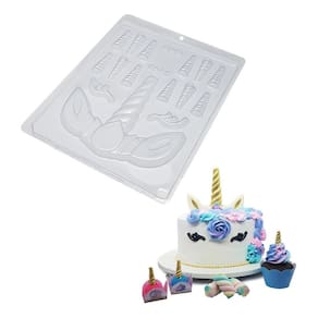 5 Formas De Chocolate Chifre Unicórnio Kit Confeitaria Festa