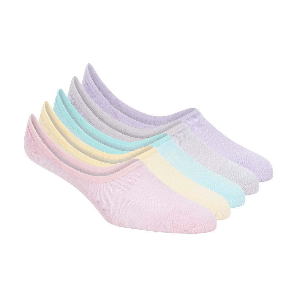Meia 5 Pares Feminina Liner Microfiber Rosa Claro Skechers