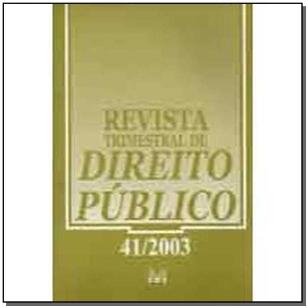 Revista Trimestral De Direito Publico Ed. 41