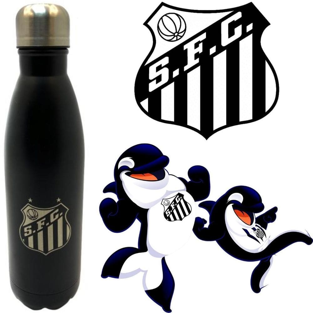 Cantil De Inox 750Ml Santos Fc Fanático