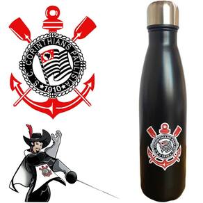 Cantil Esportivo Aço Inox 750Ml Corinthians Inquebrável
