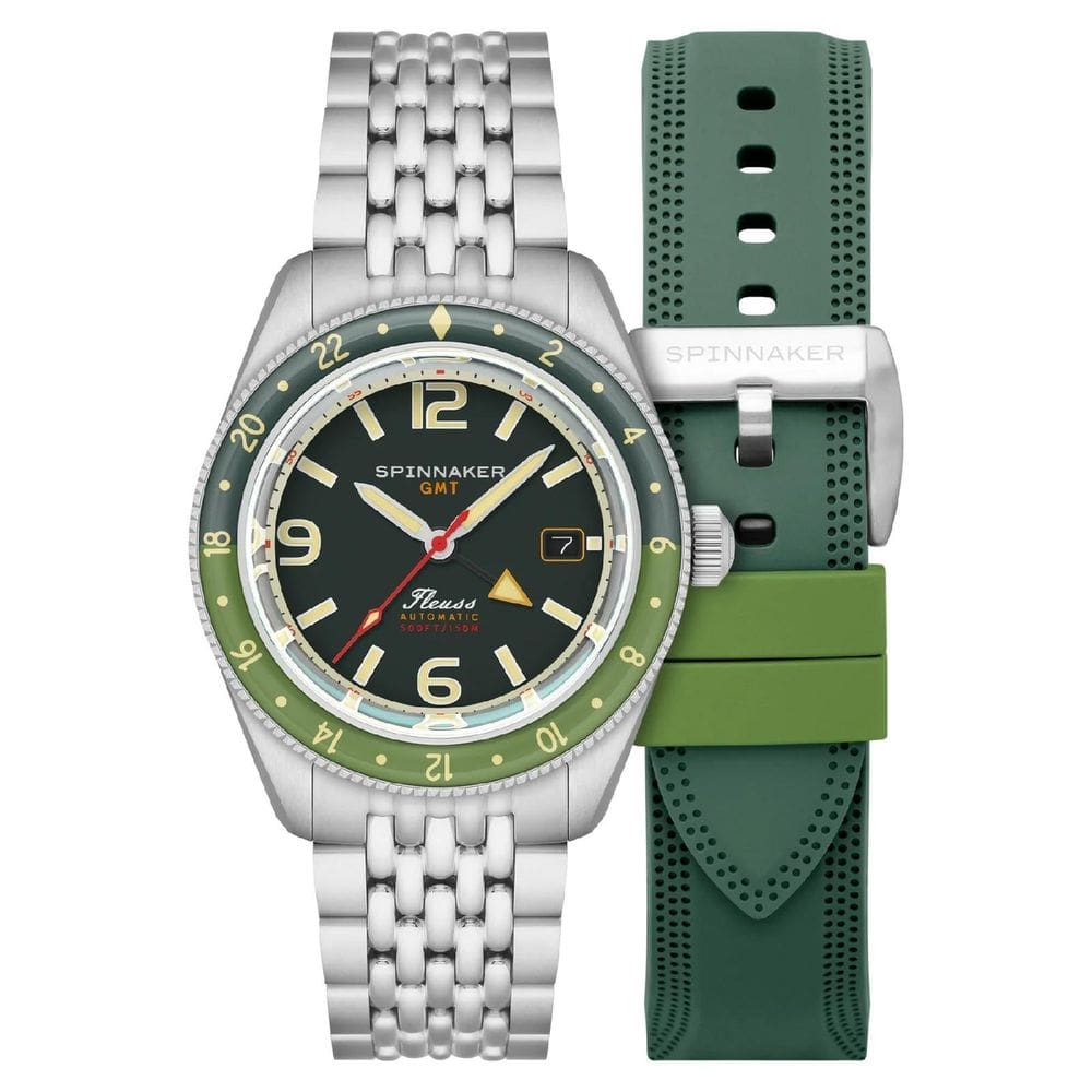 Relógio Spinnaker Fleuss Gmt Automatic Forest Green