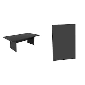 Kit com Mesa para Reunião 6 Lugares e Painel para Tv até 37 Polegadas Preto