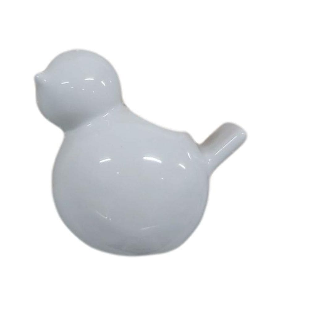 Paliteiro Bird Linha Edu Guedes Branco Em Cerâmica Rojemac