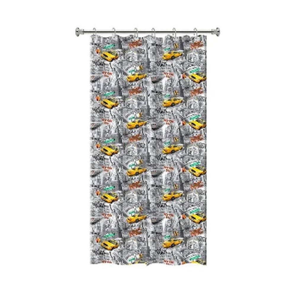 Cortina Para Box New York 138Cm X 198Cm Com Ganchos