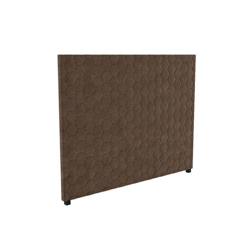 Cabeceira Cama Box Estofada Queen CAB013 - Suede Marrom - Kappesberg