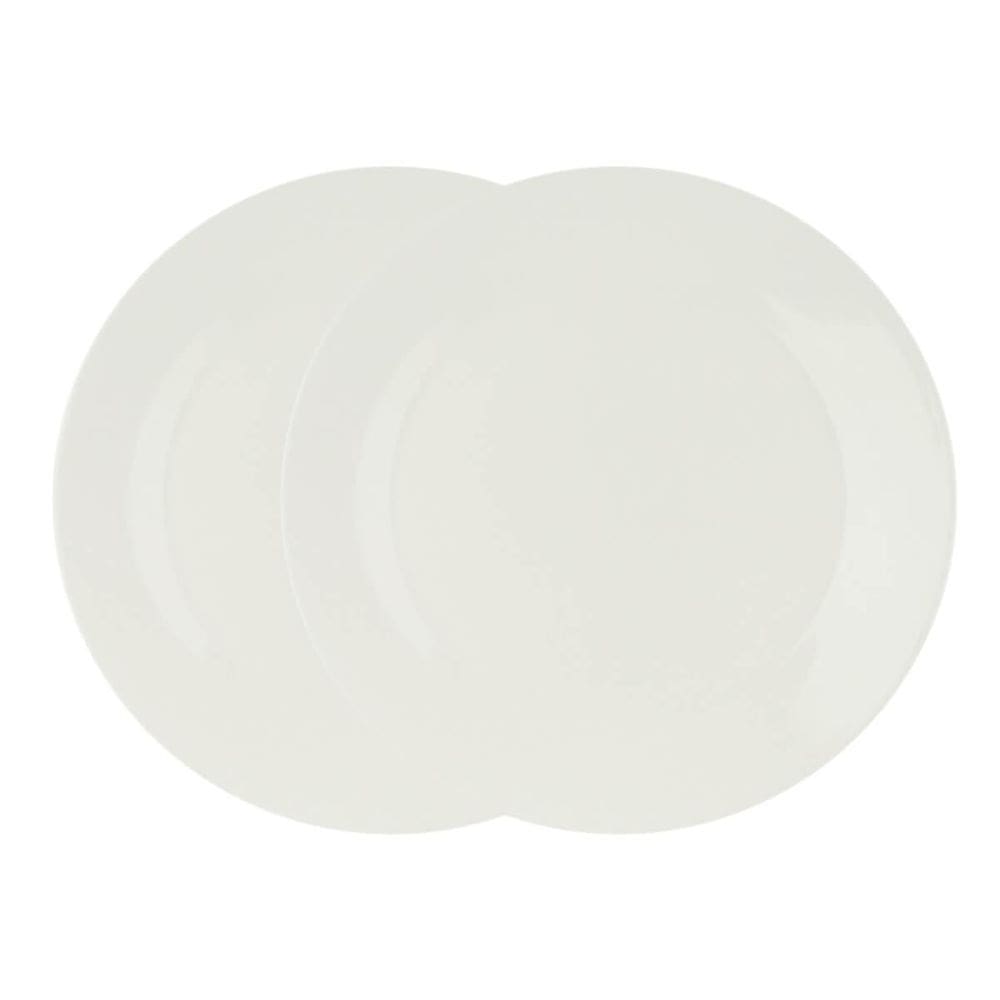 Kit 2 Pratos Para Sobremesa De Porcelana Clean Branco 20Cm