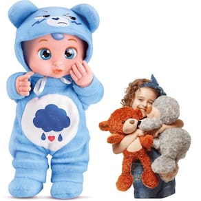 Querida Brinquedo Ursinho Carinhoso Azul Sua Filha Presente