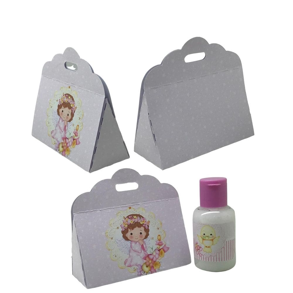 10 Lembrancinha De Batizado Caixinha Com Hidratante Rosa