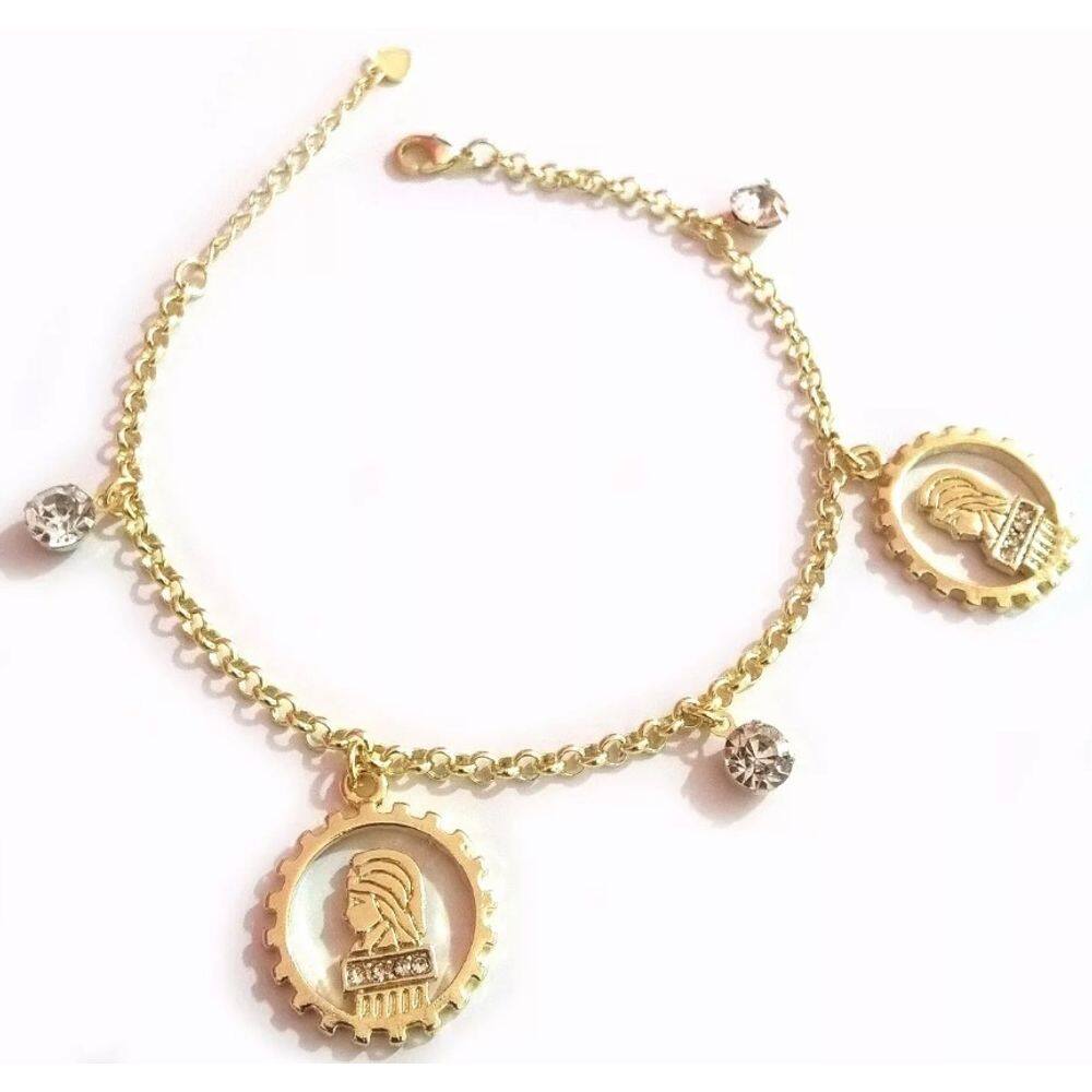 Pulseira Engenharia Civil Engenheiro Folheado Ouro 18k