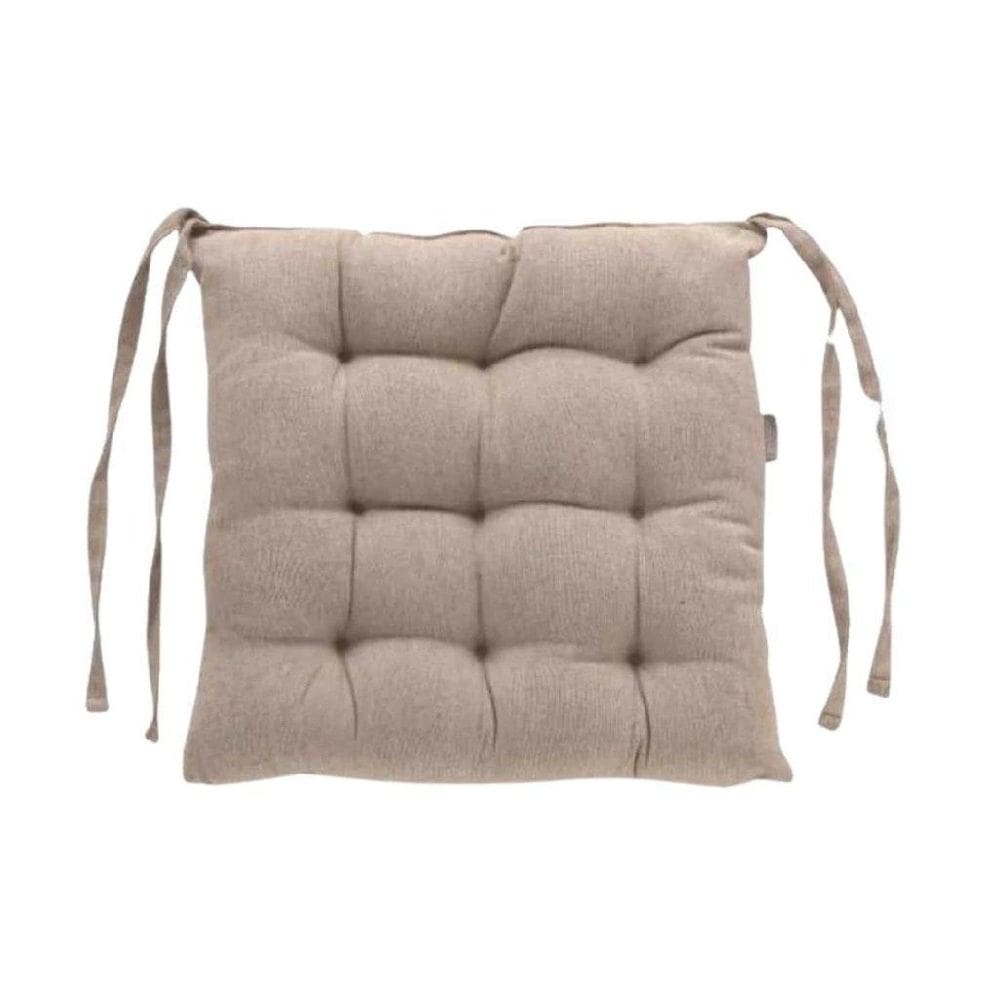 Almofada De Cadeira Futton Com Amarração 40X40Cm - Camurça