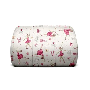 Edredom de Malha 100% Algodão Fio Penteado Soft Solteiro - Bailarina