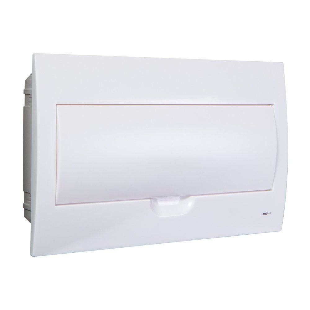 Quadro de Distribuição MarGirius QDE-18 de Embutir para 18 Polos Branco