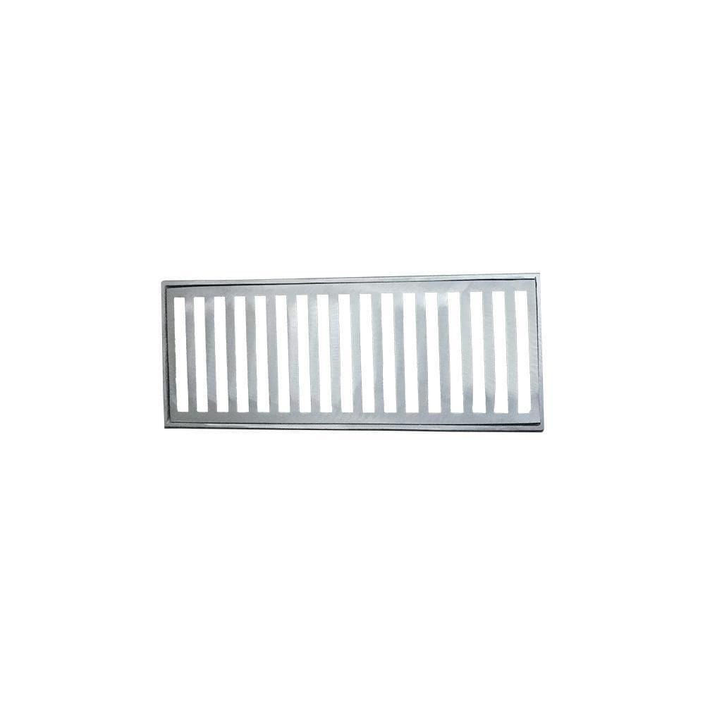 Ralo Linear Grelha Em Alúminio 20X40Cm Com Suporte Fixação