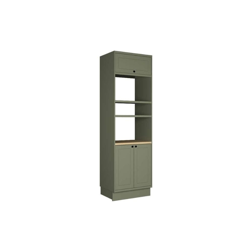 Paneleiro de Cozinha Évora PH 3127 Torre Quente c/ 3 Portas (1 Basculante) e 2 Nichos p/ Forno 70cm Verde - Herval