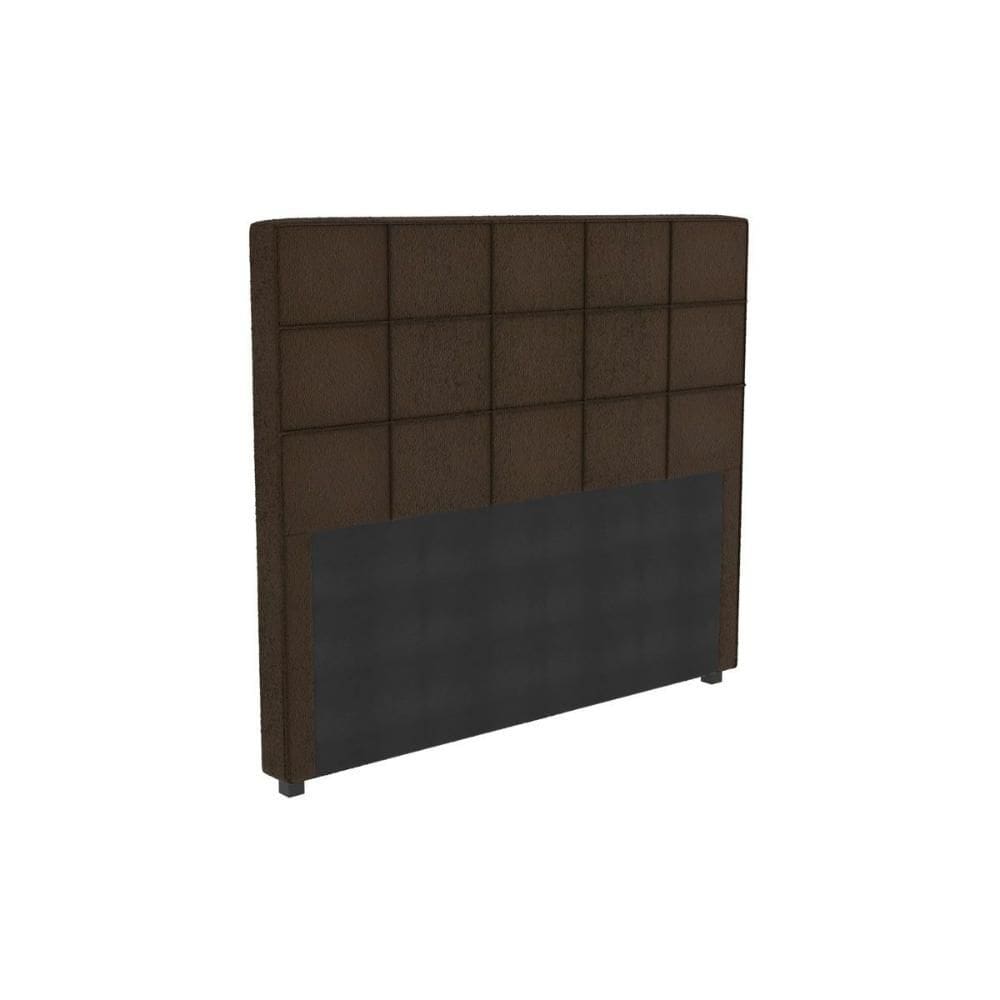 Cabeceira Cama Box Estofada Casal CAB009 - Boucle Chocolate - Kappesberg