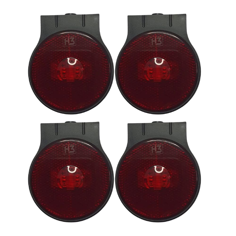 4 Lanterna Pisca Lateral Led Bivolt 65mm Carreta Randon C/ Sup