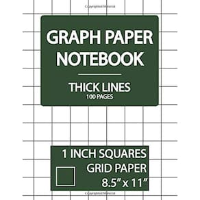Caderno de papel milimetrado Genérica 1cm, quadrados, 100 páginas