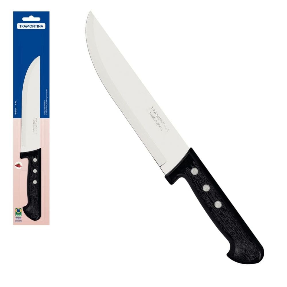 Faca para Cozinha Tramontina Plenus Preto 7" - Lâmina em Aço Inox e Cabo de Polipropileno - PANAMI