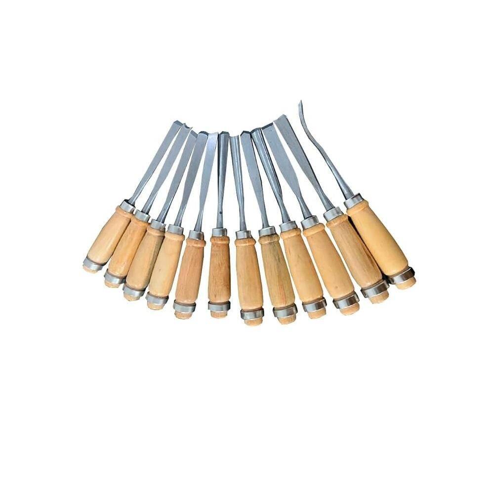 Formao P/Entalhe Em Madeira Amador Com 12 Pcs Mlc 025Formao