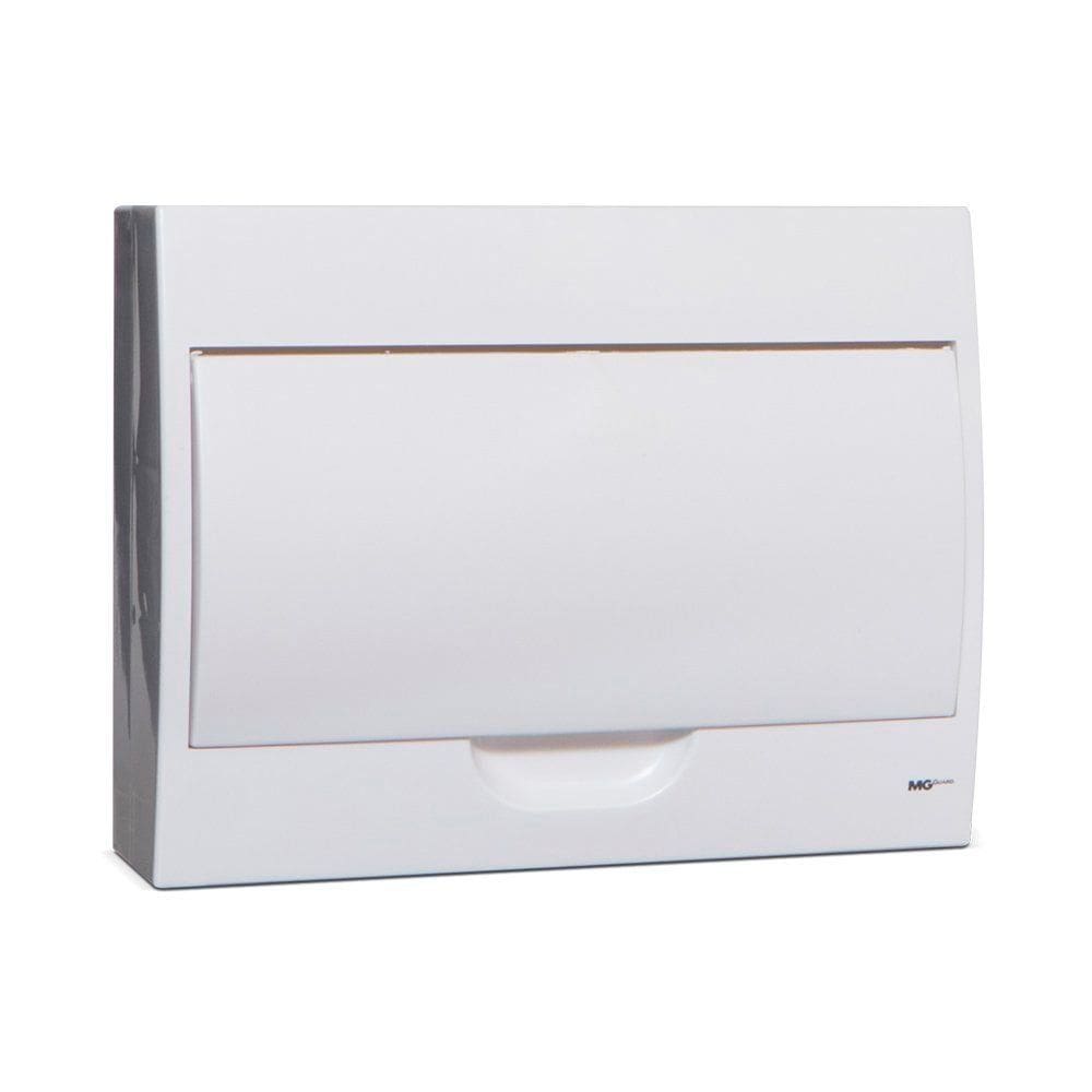 Quadro de Distribuição MarGirius QDS-12 de Sobrepor para 12 Polos Branco