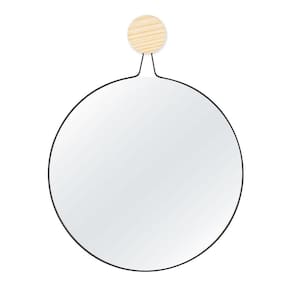 Espelho Decorativo Twiza Preto 50 Cm Redondo