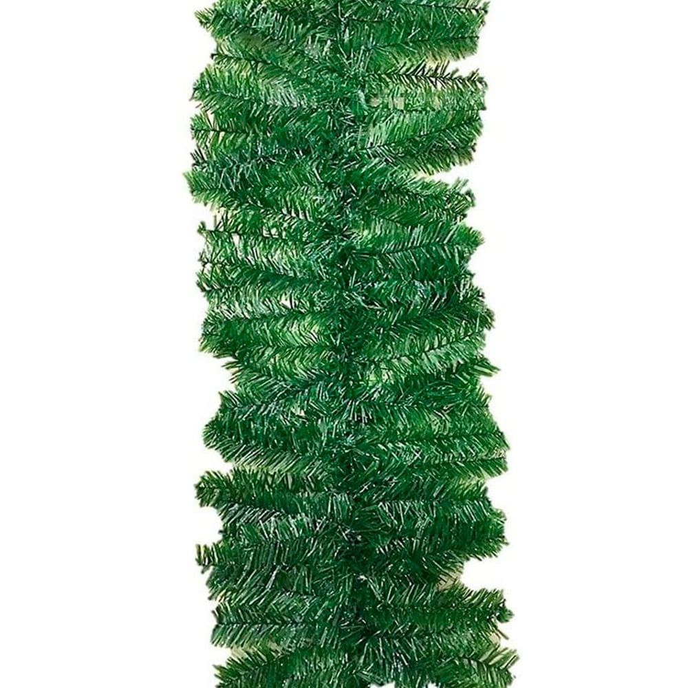 Festão Aramado Verde Decoração Natal Com 150 Galhos 2 Metros