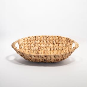 Cesto Oval Fruteira Enfeite Em Palha Seagrass Natural 33x25