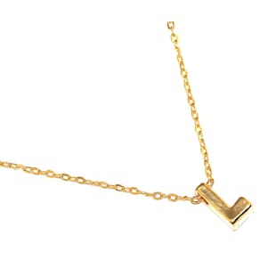 Colar Cordão Minha Inicial Letra L Lembrancinha Folheado 18k
