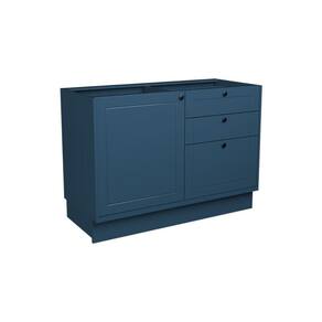 Balcão de Cozinha Évora PH 3117 c/ 1 Porta e 3 Gavetas s/ Tampo 120cm Azul - Herval