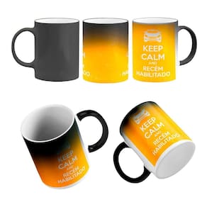 Caneca Mágica Engraçada Keep Calm E Recém Habilitado