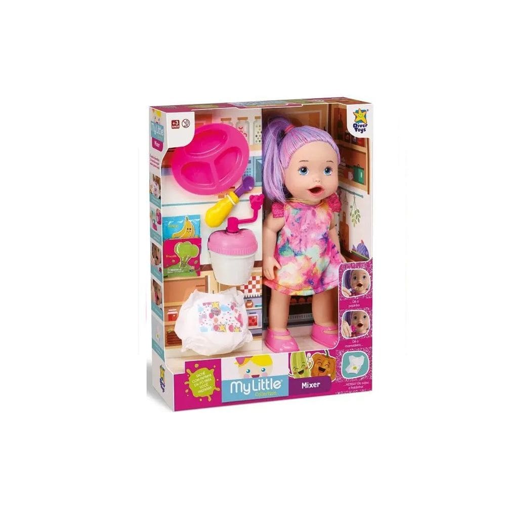 Boneca My Little Collection Mixer Branca