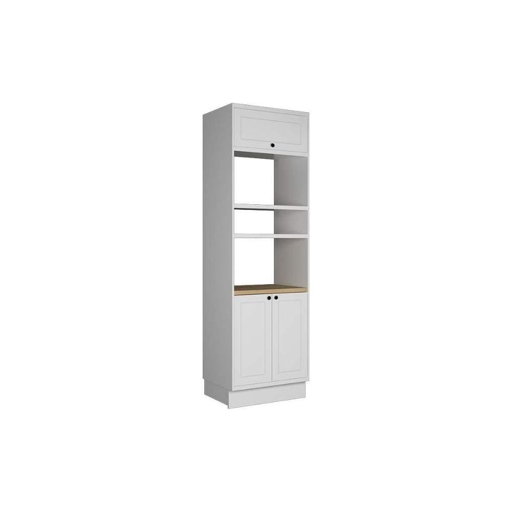 Paneleiro de Cozinha Évora PH 3127 Torre Quente c/ 3 Portas (1 Basculante) e 2 Nichos p/ Forno 70cm Branco - Herval
