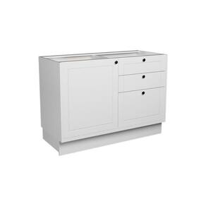 Balcão de Cozinha Évora PH 3117 c/ 1 Porta e 3 Gavetas s/ Tampo 120cm Branco - Herval
